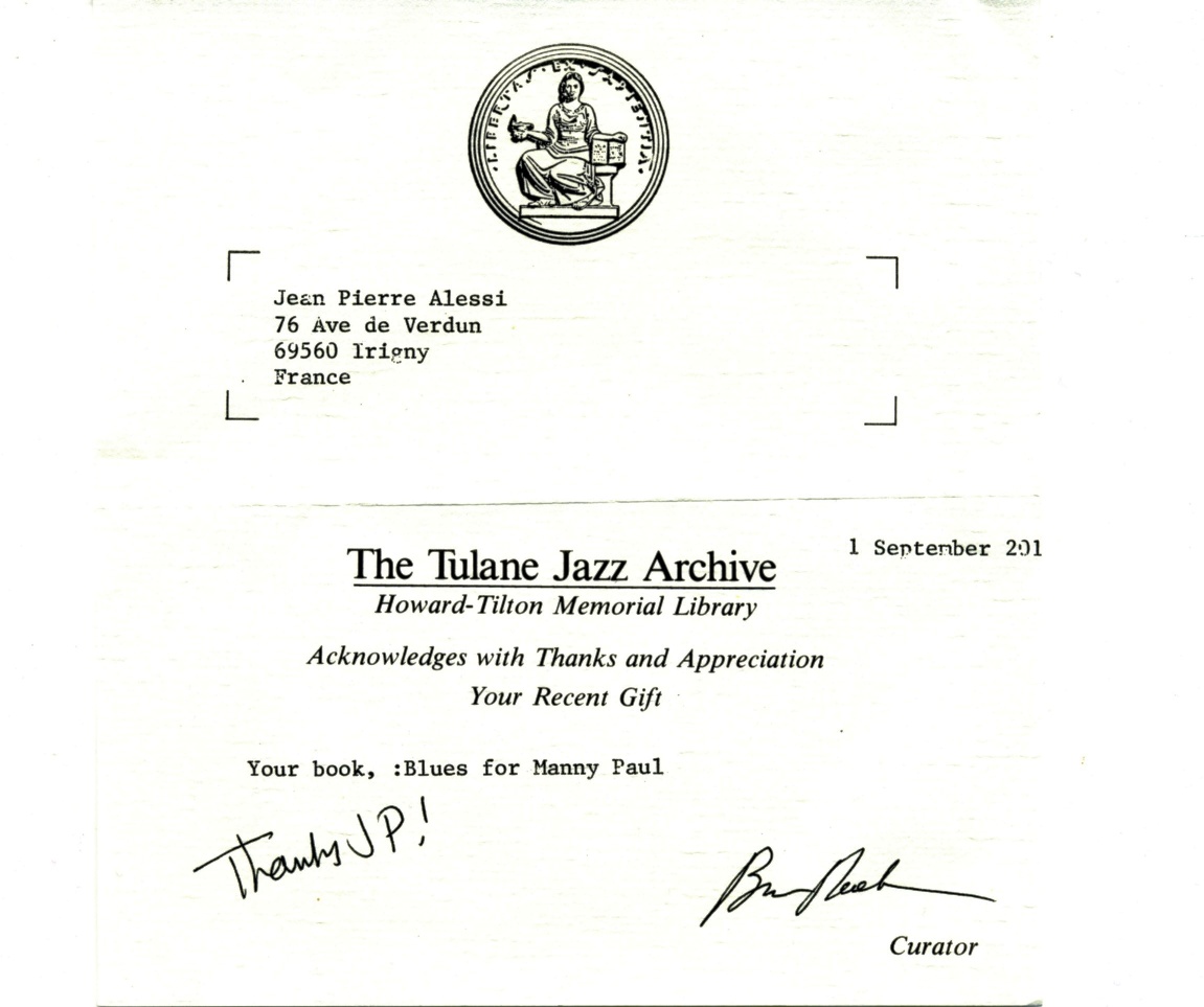 tulane jazz archives